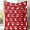 thumbnail image 4 of Vrorvz Christmas Flannel Blanket for Couch Soft Fleece Throw with Festive Prints for Snuggling Napping And Holiday Decor Suit Women'S Gift 29.5x39.4in Red, 4 of 7