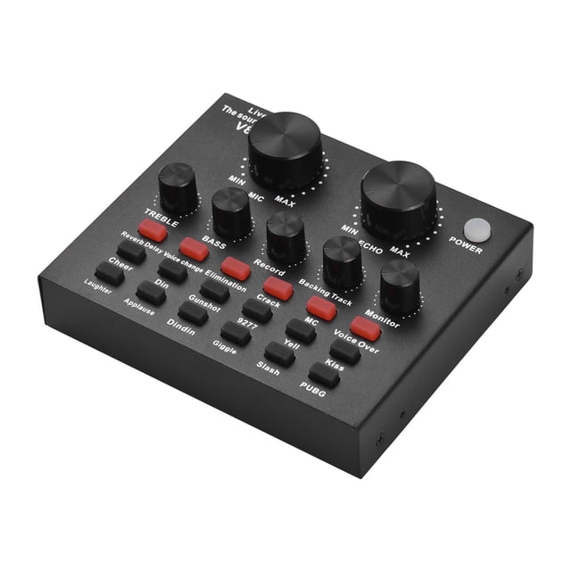Yeacher Carte Son Multifonctionnelle pour Chanter/diffuser/enregistrer de la Voix et de la Musique Compatible avec iOS/Android/Windows