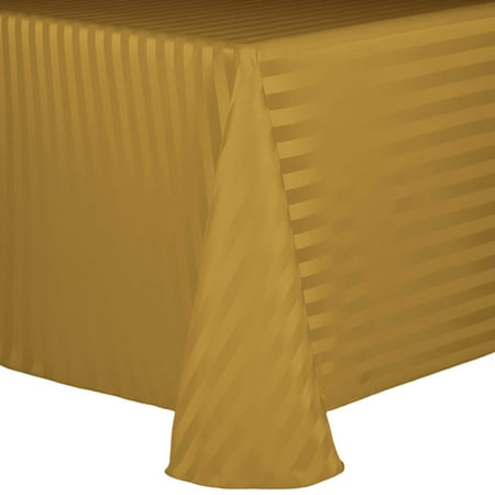 

Ultimate Textile Satin-Stripe 60 x 144-Inch Oval Tablecloth