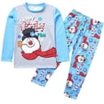 thumbnail image 2 of Conjunto de pijamas navideños familiares, lindo pijama de muñeco de nieve, 2 of 6