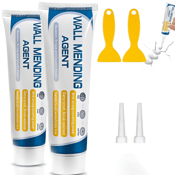 Efficient Drywall Repair Kit, for Nail HolesKit with Scraper, Wall Hole Filler Putty for Filling Cracks & Holes,Quick Easy Plaster Wall Repair