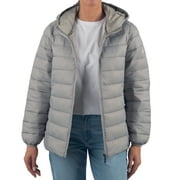 Alpine Swiss Eva Womens Hooded Puffer Jacket | Lightweight Down Alternative Coat | Warm Water-Resistant Packable Winter Outerwear with Zip Pockets