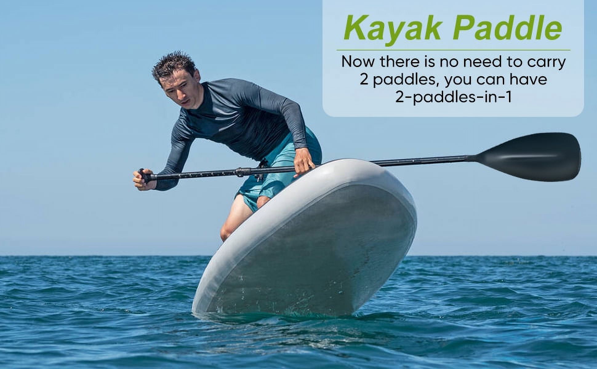 Zyyini Surfboard 2 Section Aluminum Adjustable Paddle for Boating Kayaking Surfing, Kayak Paddle