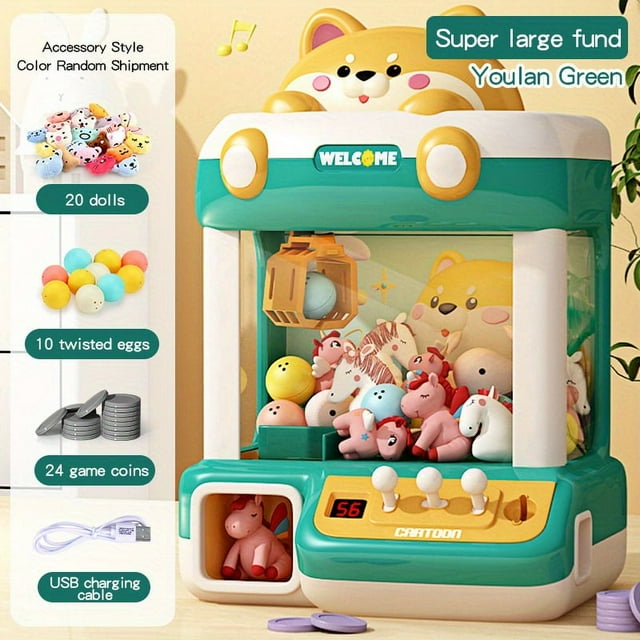 Super Large Claw Machine Clip Doll, Machine Small Home Music Light Children's Gift Toy Girl Boy