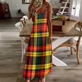 thumbnail image 4 of Buchanan Robe Sans Manches Tartan pour Femmes Été chic et Élégante Robe pour Femmes Été 2024, 4 of 5