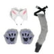thumbnail image 2 of Diadema De Felpa Con Cola, Conjunto De Orejas, Lobo De Piel Sintética De Alta Simulación, 2 of 7