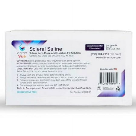 Visualeyewear VibrantVue - Scleral Saline - Scleral Lens Rinse and Insertion Solution
