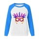 thumbnail image 4 of Xuyuer Mardi Gras Shirts for Women Shirt Funny Mask Graphic Tee Carnival Long Sleeve Shirt V Neck Top, 4 of 6