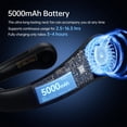 thumbnail image 4 of Ventilador de cuello portátil JISULIFE mejorado de 5 velocidades, 5000 mAh, negro, 4 of 9