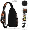 thumbnail image 3 of Sling Backpack,Musical Halloween Icons Pattern Crossbody Bag with Water Bottle Holder,Waterproof Sling Bag for Men/Women with Chest Phone Holder for Hiking,Travel, 3 of 6