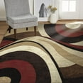 thumbnail image 5 of Home Dynamix Tribeca Slade Contemporary Abstract Area Rug, Brown/Red, 3'11"x5'2", 5 of 6