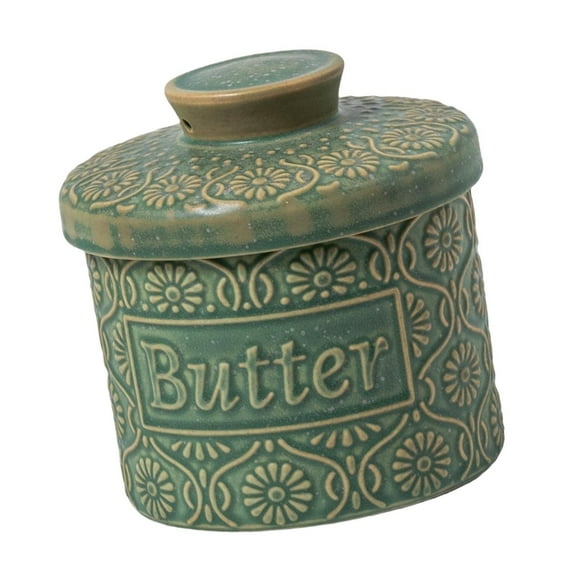 simhoa Butter Crock Ceramic with Lid French Butter Dish for Fresh Spreadable Butter
