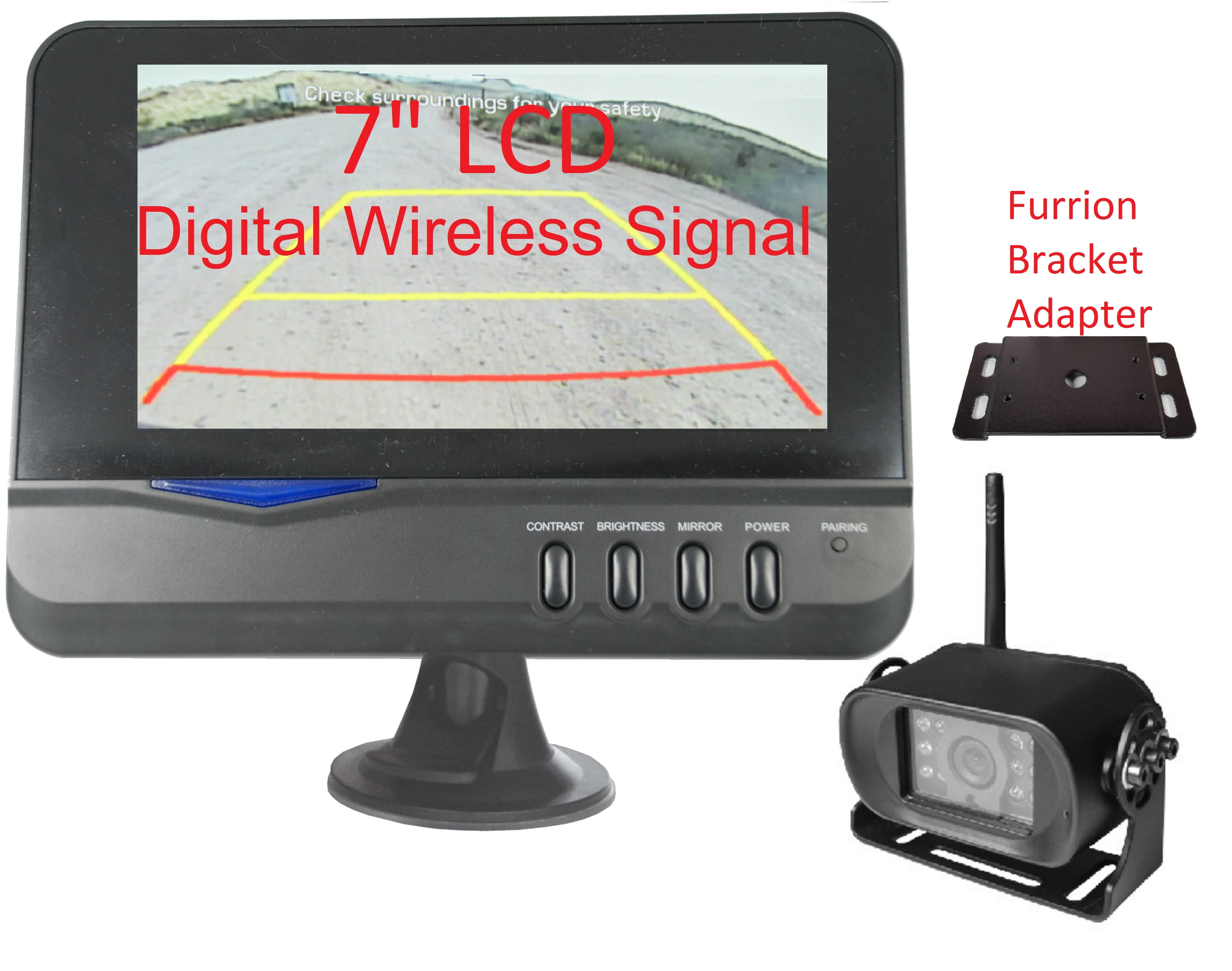 4Ucam Digital Wireless Camera + 7" Monitor + Adapter for Furrion