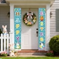 thumbnail image 6 of POLISE Spaces Easter Couplets Banner with Eggs Rabbits, 70.9 Inch Long Spring Festive Door Hanging Decor, Polyester Fabric Party Backdrop for Home Porch Mantel Wall Photo Booth Decoration, 6 of 6