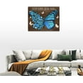 thumbnail image 4 of Farmhouse Blue Butterfly Flower Decor Wall Art Rustic Butterfly God Says You Are Pictures Wall Decor Canvas Painting Prints Artwork Home Decorations Framed for Bathroom Bedroom Living Room 16"x12", 4 of 6