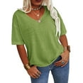 thumbnail image 5 of Sherrylily Women Summer Plus Size Tops V Neck Half Sleeve Oversized T Shirts Tee Shirts Casual Loose Tops XL-5XL, 5 of 5