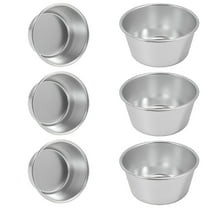 ACDANC 6 Pcs Non Stick Pudding Cups Muffin Cake Baking Molds Circle Pan Cookie Popover Pans Flan