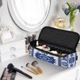 thumbnail image 4 of Hair Tools Storage with Heat Resistant Mat- Blue-and-white Porcelain Patterns Printed Curling Iron Travel Bag/Flat Iron Case for Women, 4 of 8