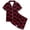 Brick Red, variant on Kids Halloween Pajamas Size 6-7 Years Girls Nightwear Pumpkin Bat Print Short Sleeve Top with Shorts Soft Girls Pjs Brick Red