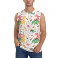 thumbnail image 3 of Uemuo Cute Baby Dinosaurs Pattern Men's Sleeveless T-Shirt,Muscle Athletic Tank Top, Moisture-wicking Quick-dry Breathable Classic Tee Top for Gym Run Outdoor Sports-, 3 of 8