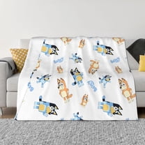Saiise Bluey Throw Blanket 40"x30" ,Soft Lightweight Cozy All Season Blanket for Bed,Couch,Car