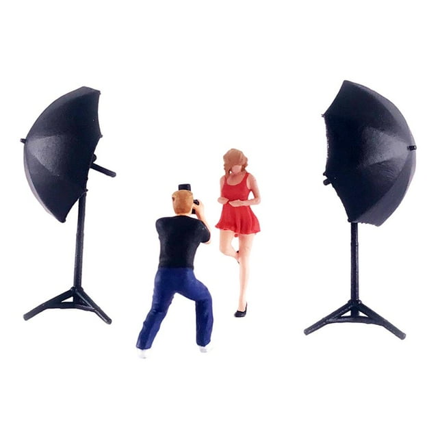 HILABEE Figurines 1/64 Poupée de Célébrité d'Internet Décoration Poupée en Résine Collectionnable Tabl de Sable Scène de Vêtements Rouges