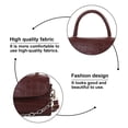 thumbnail image 3 of New simple niche commuter one-shoulder diagonal bag leisure artificial leather small bag - brown, 3 of 6
