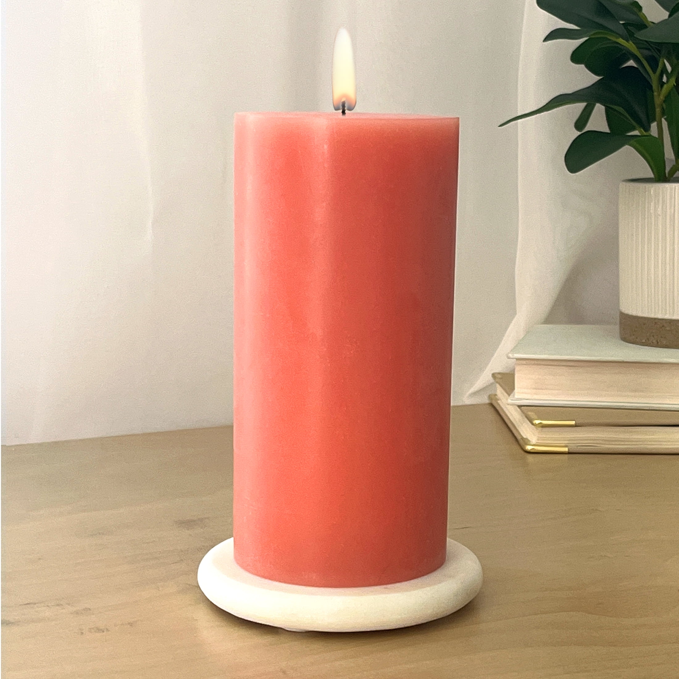 Mainstays Single Wick 3" x 6" Pillar Candle, Unscented, Pink