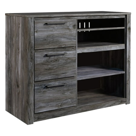 Design Fireplace - Signature Design by Ashley Baystorm 3 Drawer Media Chest with Fireplace Option