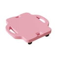 thumbnail image 3 of koolsoo Floor Sitting Scooter Board Exercise with Handles for Park Basement Backyard Pink, 3 of 9