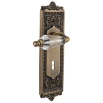 Nostalgic Warehouse Eadprl_Sd_Kh Vintage Parlor Crystal Lever Single Dummy Lever - Brass