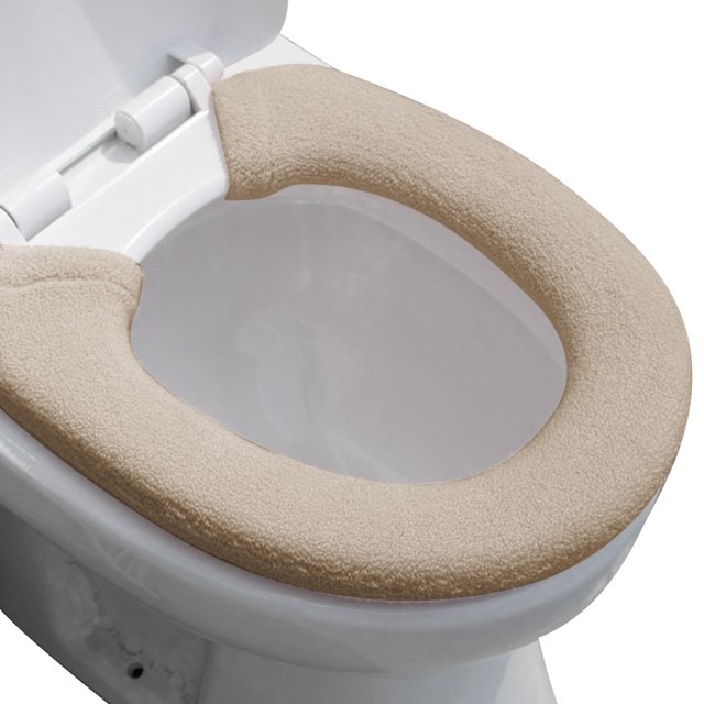 Funda de inodoro para el hogar engrosada, cojín de inodoro extra grueso, cojín de inodoro universal agrandado, botón, cojín de inodoro