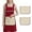 Big Red, variant on HonorHut Kitchen Cooking Apron Cross Back Apron with 2 Detachable Towel Soft Taslon Fabric Pinafore Letter Print for Pinny Baking Painting Gardening Green