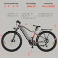thumbnail image 5 of 5TH WHEEL 27.5" Tire 500W Motor Electric Bike with Rear Rack for Adults, 48V 14.7Ah Removable Battery E-bike, Electric Mountain Bicycle with Shimano 7 Speed, UL2849, 5 of 7