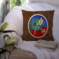 thumbnail image 3 of Carolines Treasures 7072PW1414 Lady with her  Fawn Pug Fabric Decorative Pillow  14Hx14W multicolor, 3 of 4