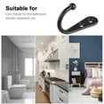 thumbnail image 7 of Coat Hooks Black, 10 Pack Jacket Hooks Wall Mounted Stainless Steel Single Robes Hook Heavy Duty, Large Metal Hook for Entryway Kitchen Bedroom Bathroom Office Toilet, 1.2x1.7", 7 of 7