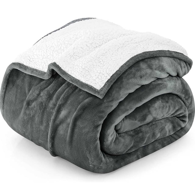 Manta Utopia Bedding Sherpa King, color gris, 229 x 259 cm