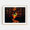 thumbnail image 2 of Emberglow Forest - Illustration Forest Sunset Silhouette Nature Scenic Woodland Mystical Unframed Wall Art Print 24 x 30 inches, 2 of 4
