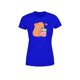 thumbnail image 2 of Playera Blusa De Capybara Tomando Refresco Ropa Divertida Para Mujer Capibara Color Azul Talla Grande Marca Emil SaEs, 2 of 4