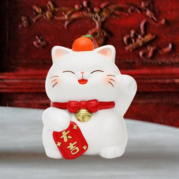 Animal Piggy Bank Money Bank Cat Statue Home Decor Chinese Resin Money Saving Pot Coin Bank for Boys Children Kids Girls Gift