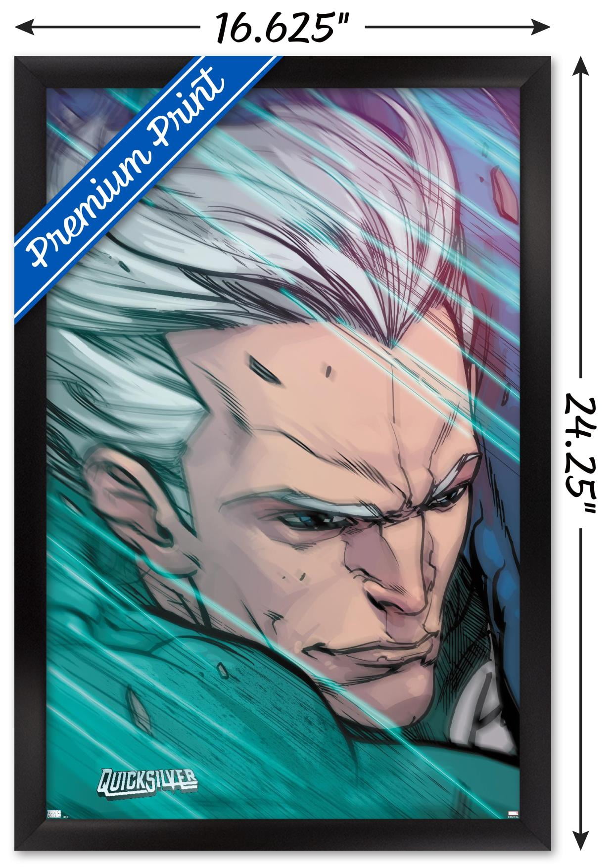 Marvel Comics - Quicksilver - Ultimate Comics Ultimates #29 Wall Poster, 14.725" x 22.375", Framed