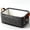 Dark Gray, variant on Large Storage Basket with Handles, Fabric Storage Bin Organizer for Toys Books Clothes, Corduroy Nursery Storage Basket with Faux Leather Handles for Living Room, Bedroom, and Closet