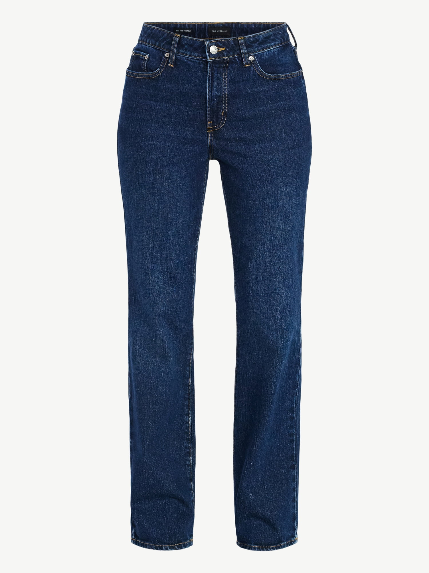 Free Assembly Women's Mid Rise Full Length Bootcut Jeans, 32" Inseam, Sizes 0-20