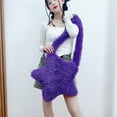 thumbnail image 5 of breaise Women's Fuzzy Star Crossbody Tote Bags Furry Shoulder Bag Cute Purse Handbag, 5 of 6