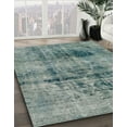 thumbnail image 3 of Ahgly Company Machine Washable Indoor Square Abstract Dark Sea Green Area Rugs, 6' Square, 3 of 7