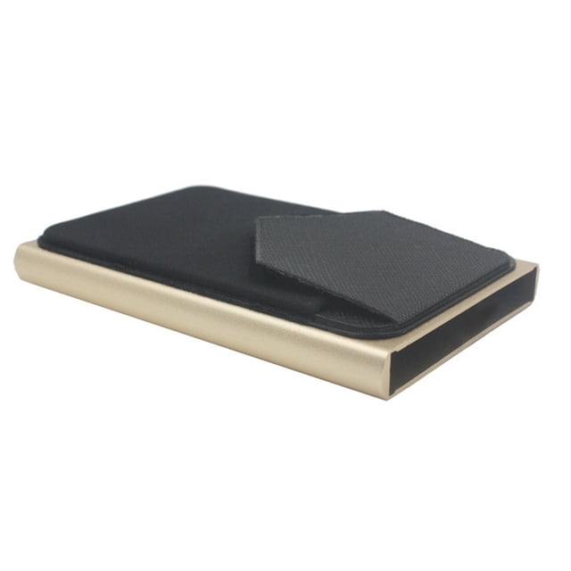 ZZwxWA Online Shopping Aluminum Automatic Card Push Box Belt Cover Anti-theft Bank Card RFID Card Box