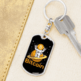 thumbnail image 6 of Bitcoin Peace Astronaut Crypto Stainless Steel or 18k Gold Premium Swivel Dog Tag Keychain, 6 of 16