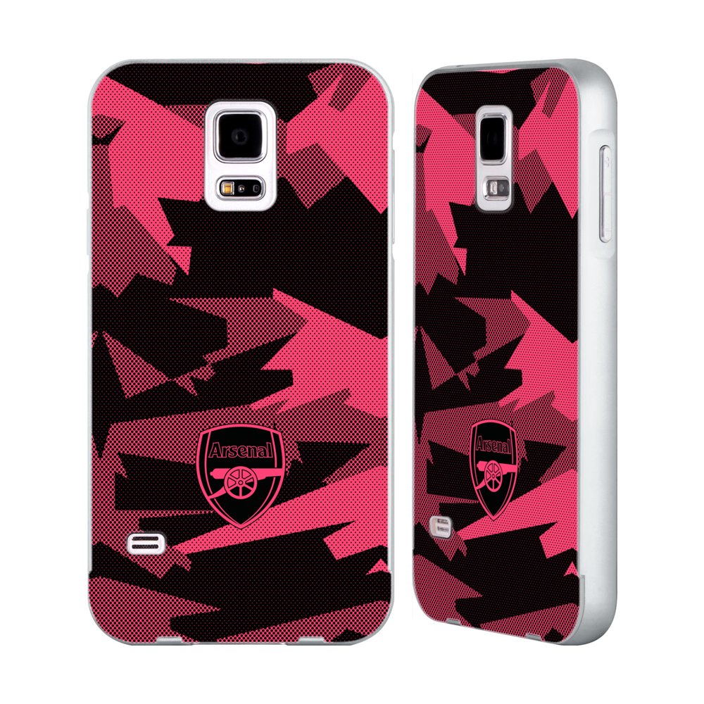 OFFICIAL ARSENAL FC 2018/19 CREST AND GUNNERS LOGO SILVER ALUMINIUM BUMPER SLIDER CASE FOR ...