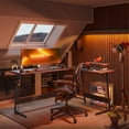 thumbnail image 4 of CubiCubi 59x47 inch L Shaped Gaming Desk Computer Office Desk, Corner Desk with Large Monitor Stand for Home Office Study Writing Workstation, Black Carbon Fiber, 4 of 6