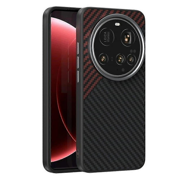 ABEEL For Xiaomi 15 Ultra Case Compatible with MagSafe Carbon Fiber Texture Back Cover - Black